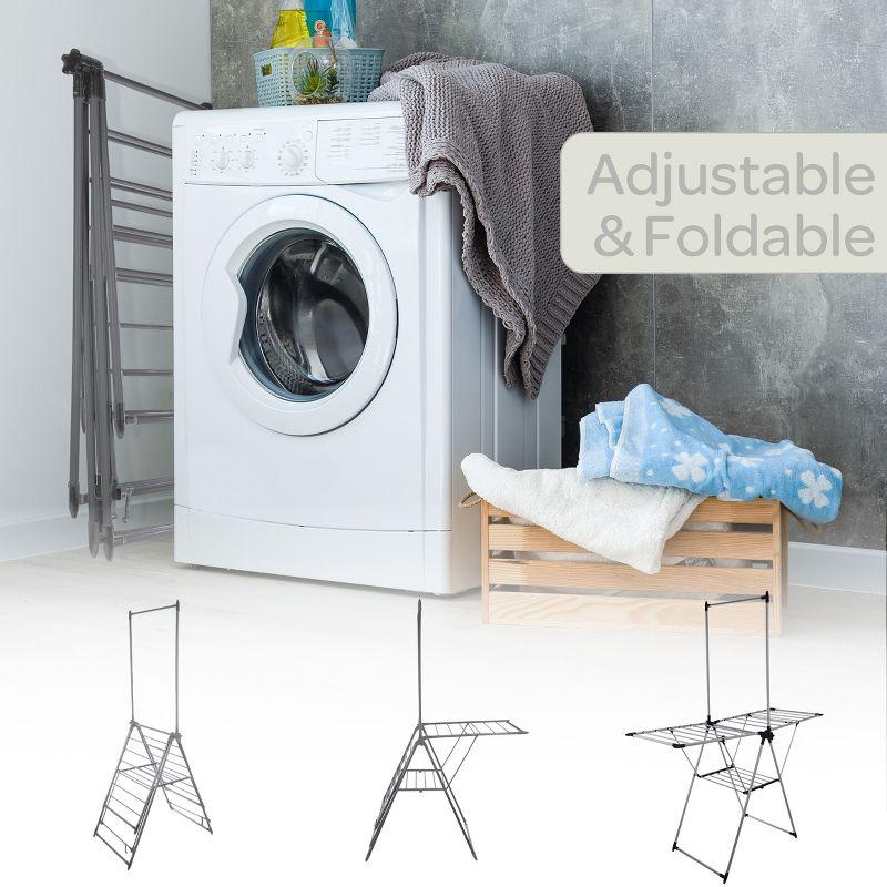 Home-Complete Clothes Drying Rack with 24 Rails