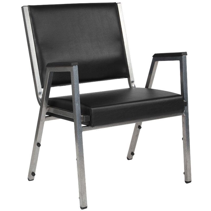 Flash Furniture HERCULES Series 1000 lb. Rated Black Antimicrobial Vinyl Bariatric Medical Reception Arm Chair