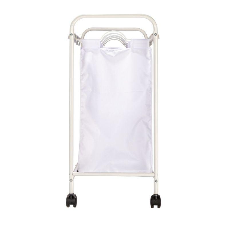 Rolling Laundry Sorter, 4 Bag Laundry Sorter Cart with Washable and Removable Bags, White