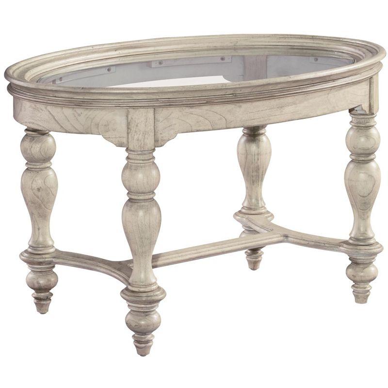 Hekman 12200LN Oval Glass Top Coffee Table 1-2200Ln Linen