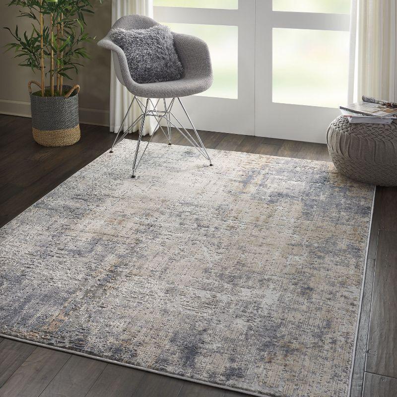 Nourison Rustic Textures Abstract Indoor Area Rug Grey/Beige 5'3" x 7'3"