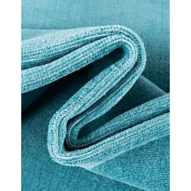 Unique Loom Williamsburg Collection Area Rug - Solid (9'  x 12' 2" Rectangle Turquoise/Teal)