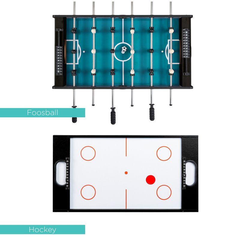 Best Choice Products 4-in-1 Multi Game Table, Childrens Arcade Set w/ Pool Billiards, Air Hockey, Foosball