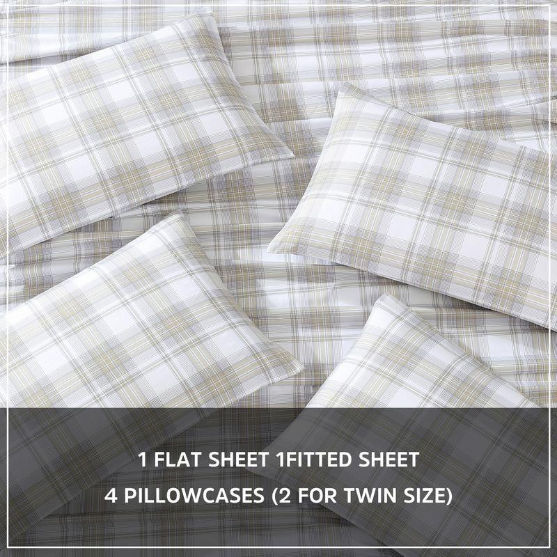 Wrangler Dayton Valley Plaid Beige Sheet Set