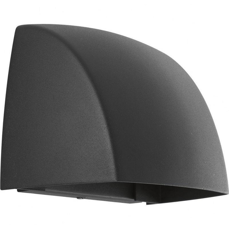 Progress Lighting Cornice 1-Light Outdoor LED Wall Sconce, Black Aluminum, Antique Bronze Shade