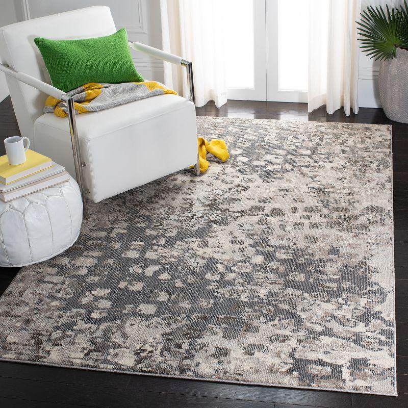 Madison MAD425 Power Loomed Indoor Accent Rug - Grey/Beige - 3'x3' - Safavieh