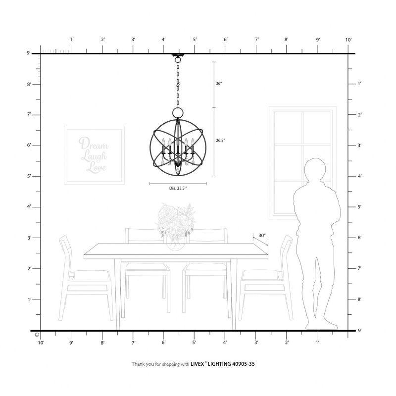 Aria 5 - Light Dimmable Globe Chandelier