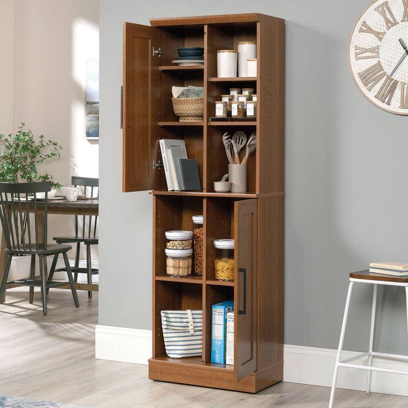 Sienna Oak Adjustable Shelving Tall Storage Cabinet