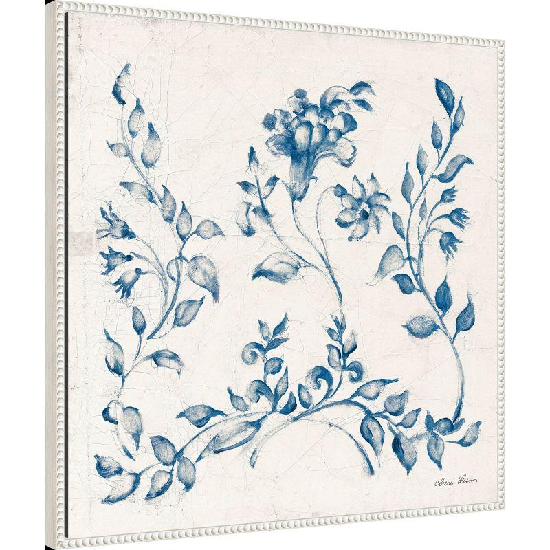Amanti Art Swedish Tile IV Blue by Cheri Blum Canvas Wall Art Print Framed 30 x 30