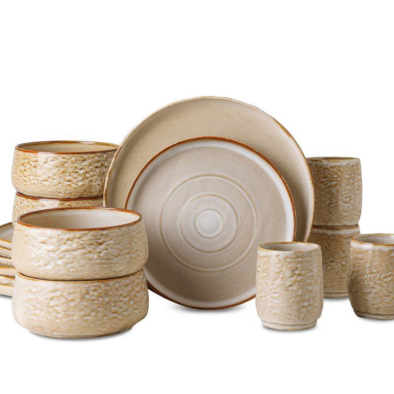 Shosai Stone by Mercer Project Shosai 16-Piece Dinnerware Set Stoneware