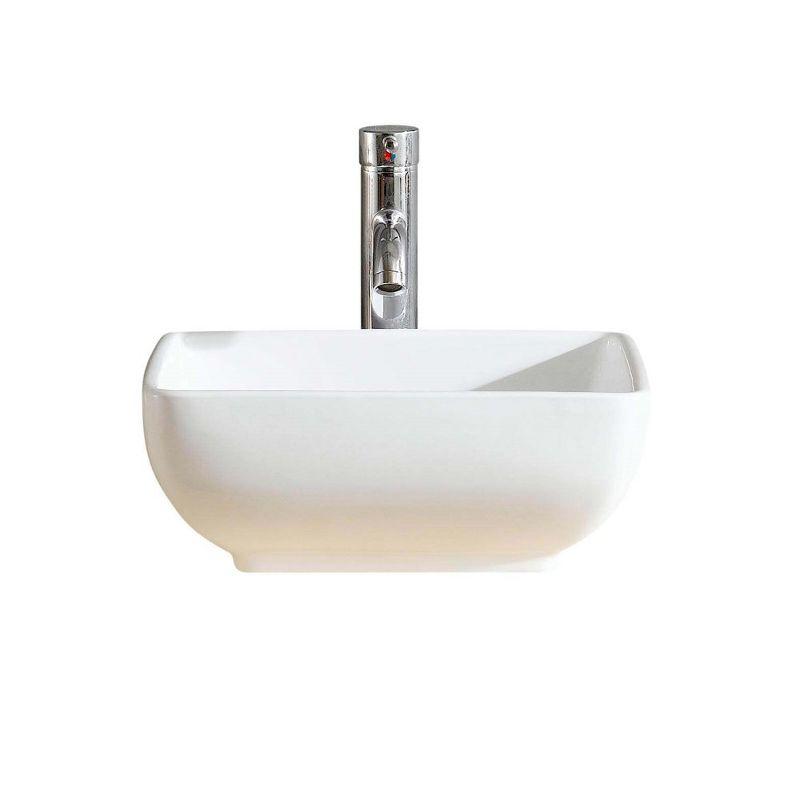 Fine Fixtures Stylized Vessel Bathroom Sink Vitreous China - Square