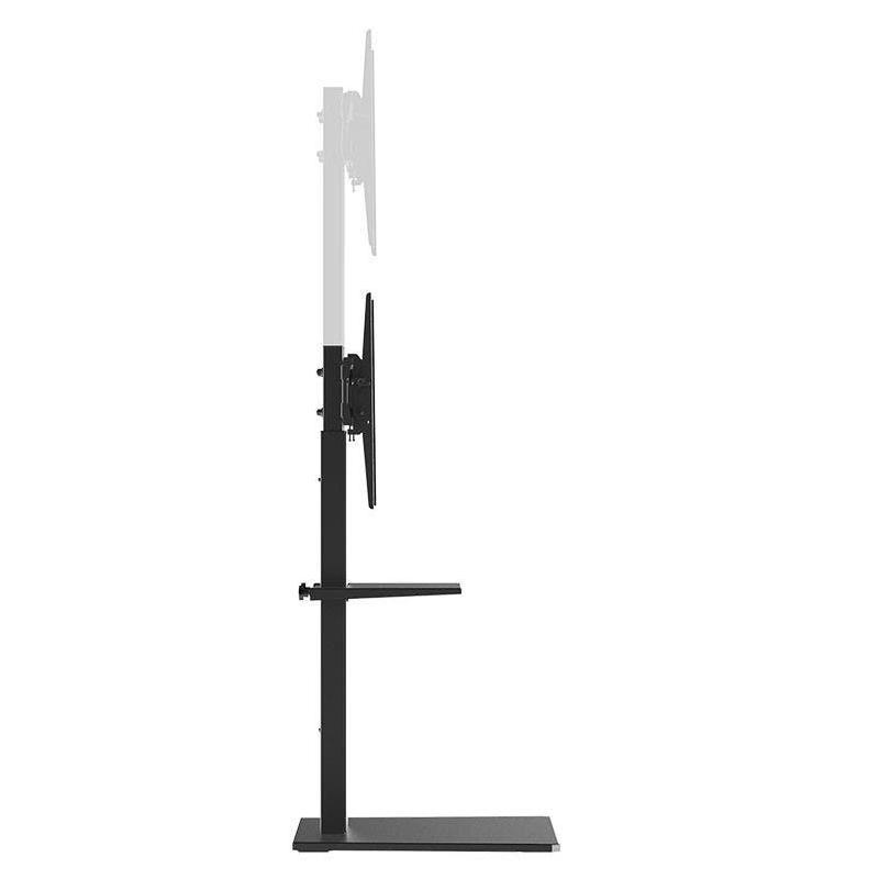 Monoprice TV Mount and Stand - Black, With Shelf for Displays 37in to 70in, Max Weight 88lbs., VESA Patterns up to 600x400 - Commercial Series