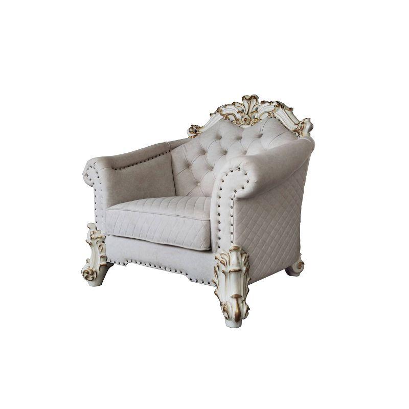 43" Vendome II Accent Chairs: Baroque Style, Tufted Back, Nailhead Trim - Acme Furniture