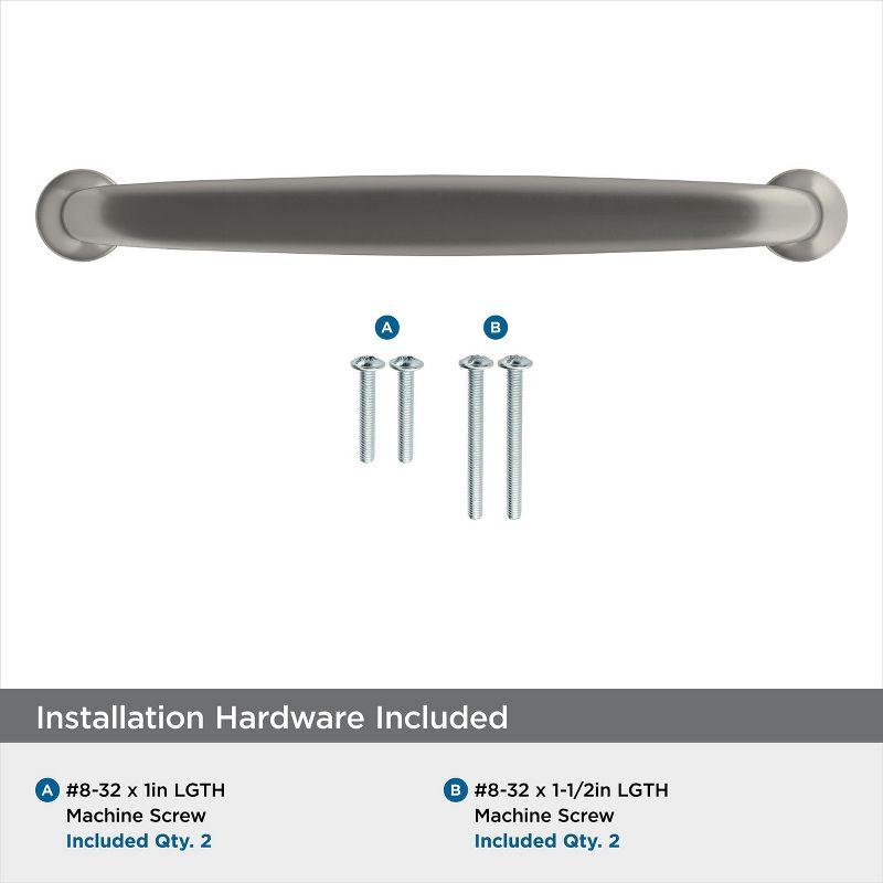 Amerock Renown 5-1/16 inch (128mm) Center-to-Center Satin Nickel Cabinet Pull