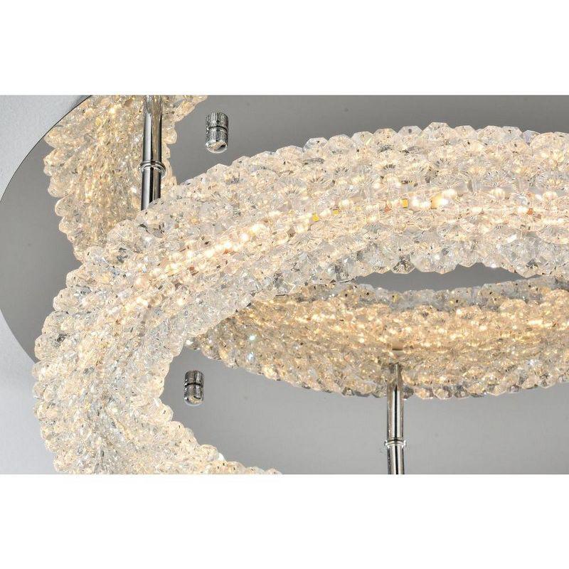 Elegant Lighting Bowen 1 - Light Flush Mount in  Chrome