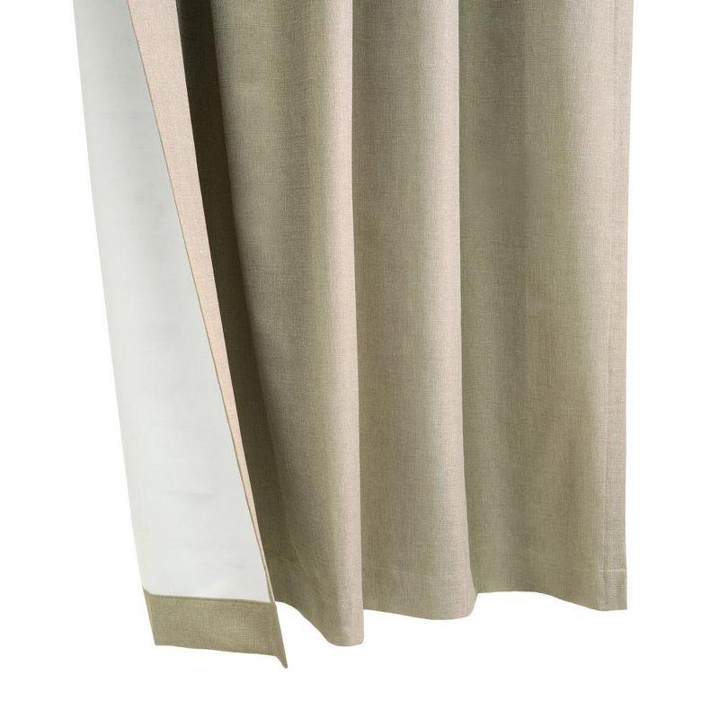 Thermaplus Baxter Total Blackout Back Tab Curtain - 52"x95", Oatmeal