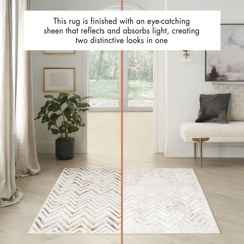 Nourison Glam Contemporary Chevron Indoor Rug