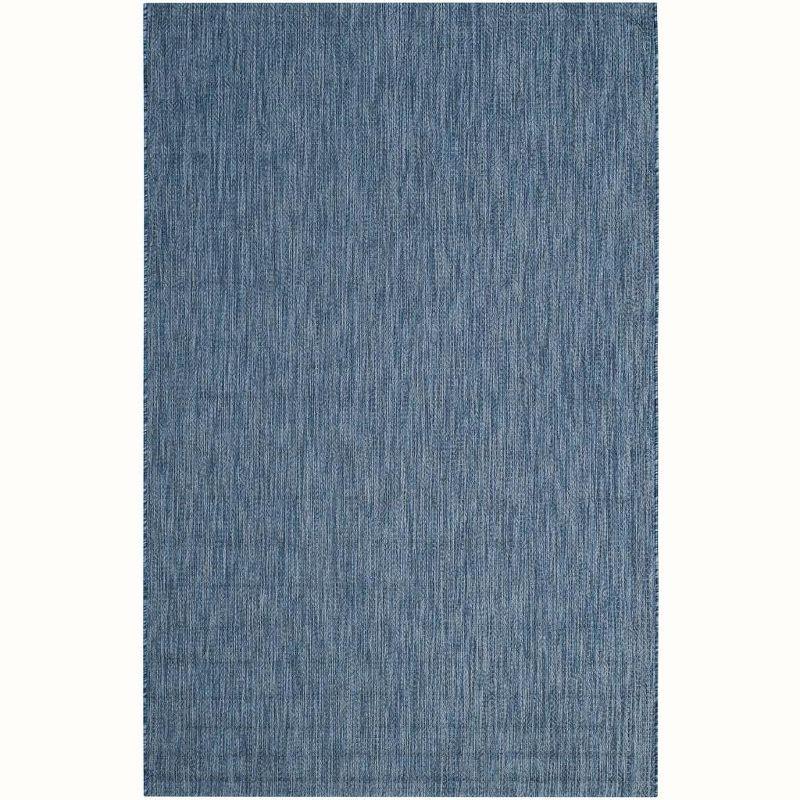 Courtyard CY8520 Power Loomed Indoor and Outdoor Area Rug - Navy/Navy - 6'7"x9'6" - Safavieh