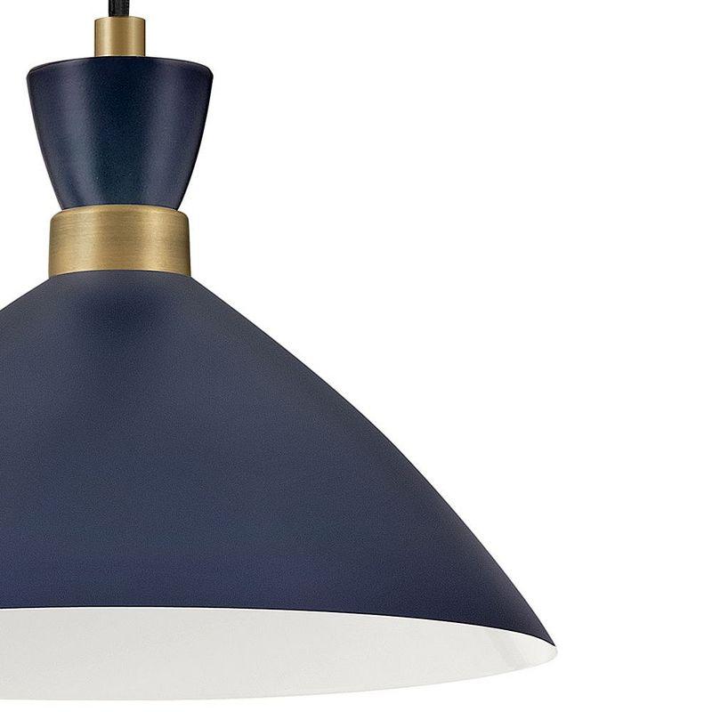 Lark Simon 1 - Light Pendant in  Matte Navy/Heritage Brass