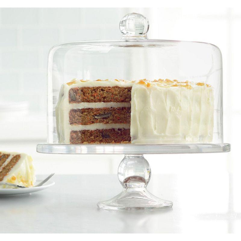 Artland Simplicity Cake Stand with Straight Sided Dome - Flawless Glass, Tall Cake Friendly, Secure Design, Elegant Craftsmanship