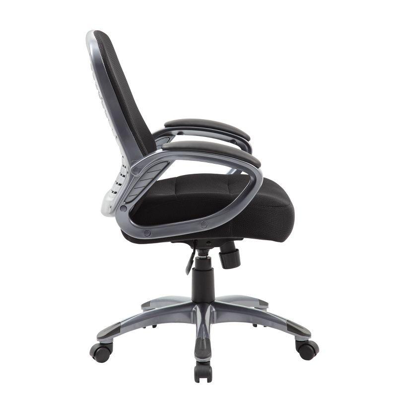 ErgoComfort High Back Swivel Task Chair with Mesh & Leather Accents