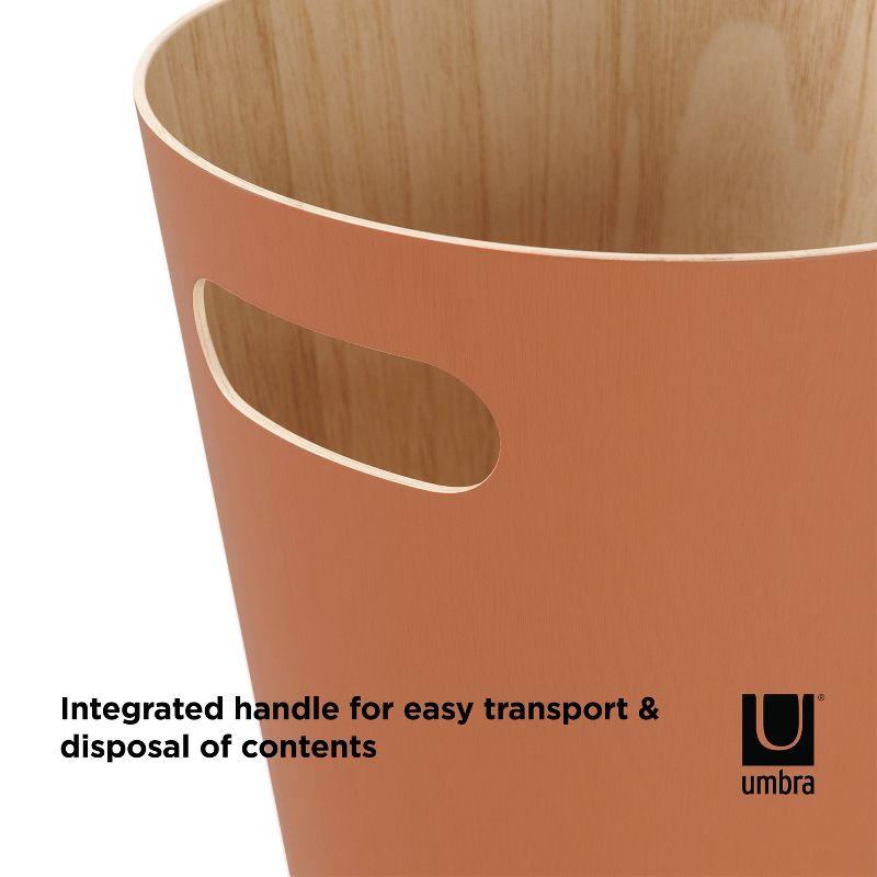 Umbra Woodrow Solid Wood Open Waste Basket - 2 Gallons