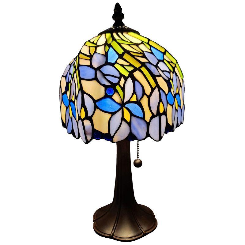 Amora Lighting Tiffany Style Iris Table Lamp 15" Tall