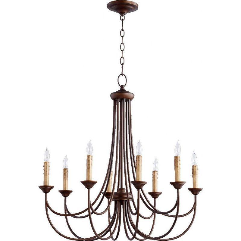 Brooks 30" Bronze 8-Light Candle Chandelier