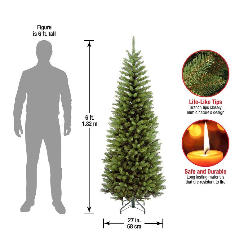 6' Unlit Pencil Slim Kingswood Fir Artificial Christmas Tree - National Christmas Tree Company