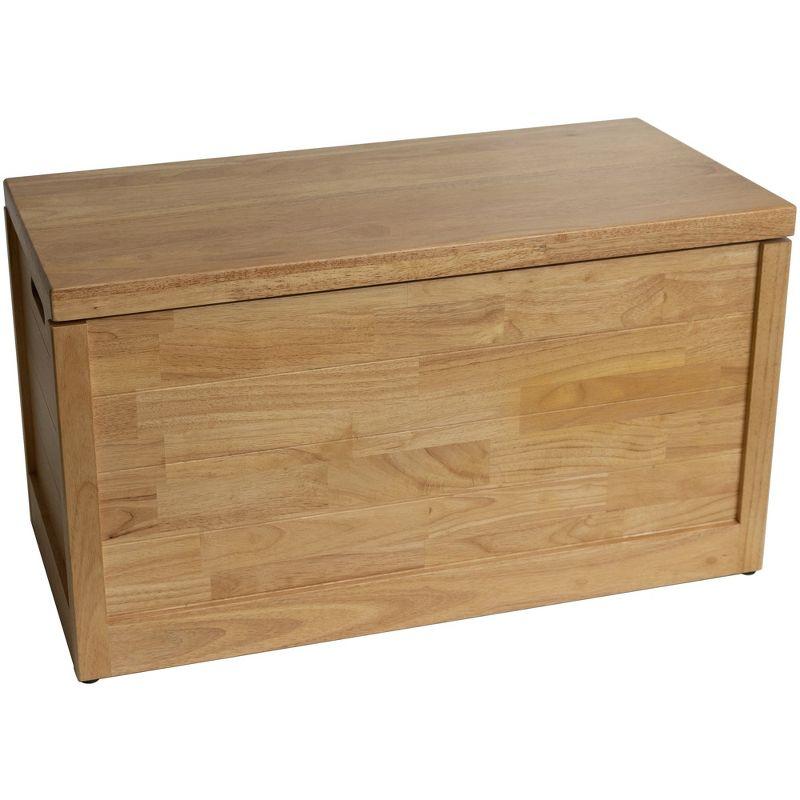 eHemco Heavy-duty Solid Hardwood Blanket Chest, Storage Trunk, Natural