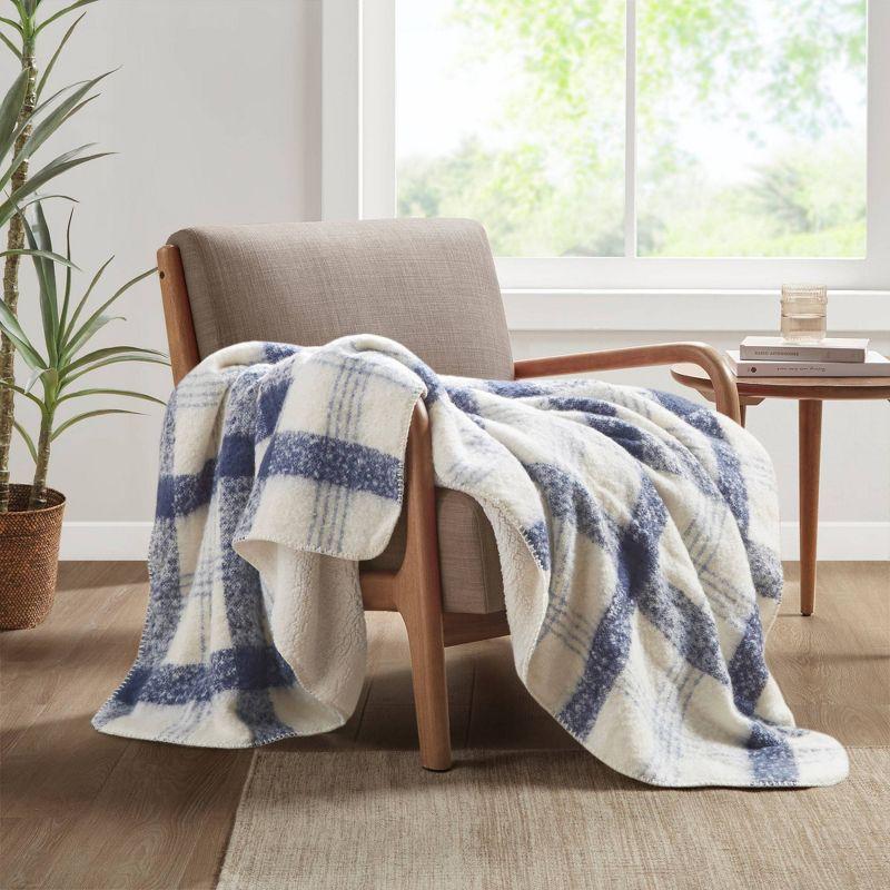 50"x60" Bloomington Faux Mohair to Faux Shearling Throw Blanket - Woolrich