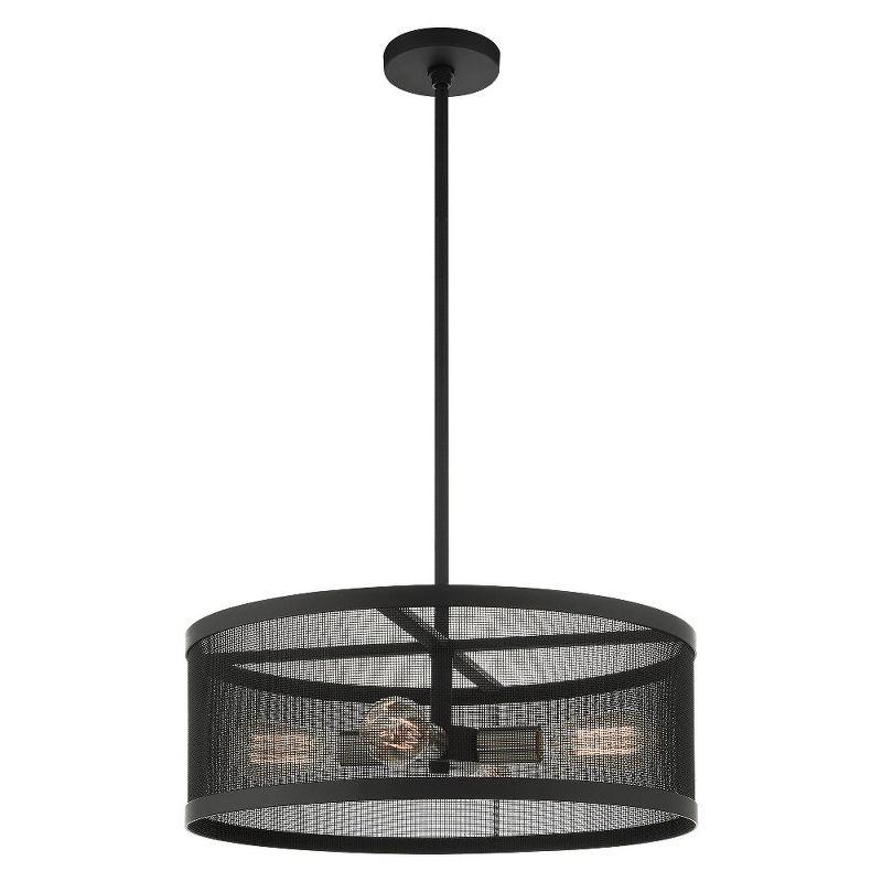 Livex Lighting Industro 4 - Light Chandelier in  Black/Brushed Nickel