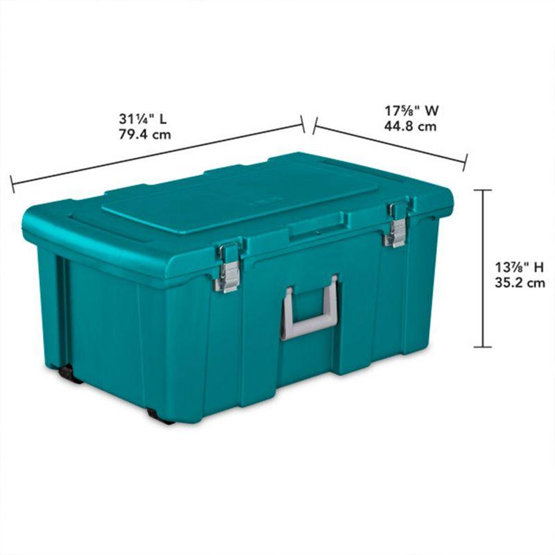 Sterilite Wheeled Footlocker, Plastic Utility Storage Container