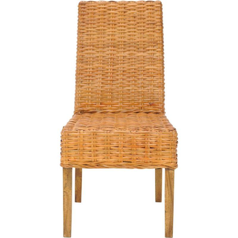 Parsons Transitional Honey Oak Cane Side Chair