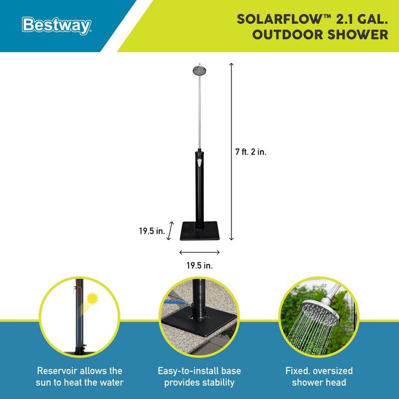 Bestway Black SolarFlow 2.1 Gallon Outdoor Shower with Stand