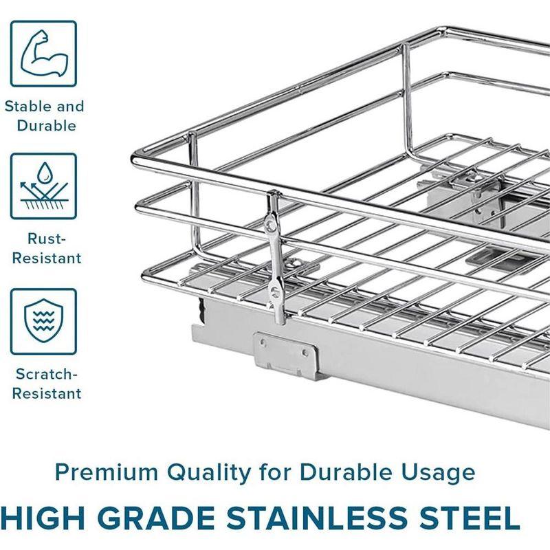 Hold N' Storage - 2 Tiers Under the Sink Organizer and Storage Pull Out - 11" W x 21" D