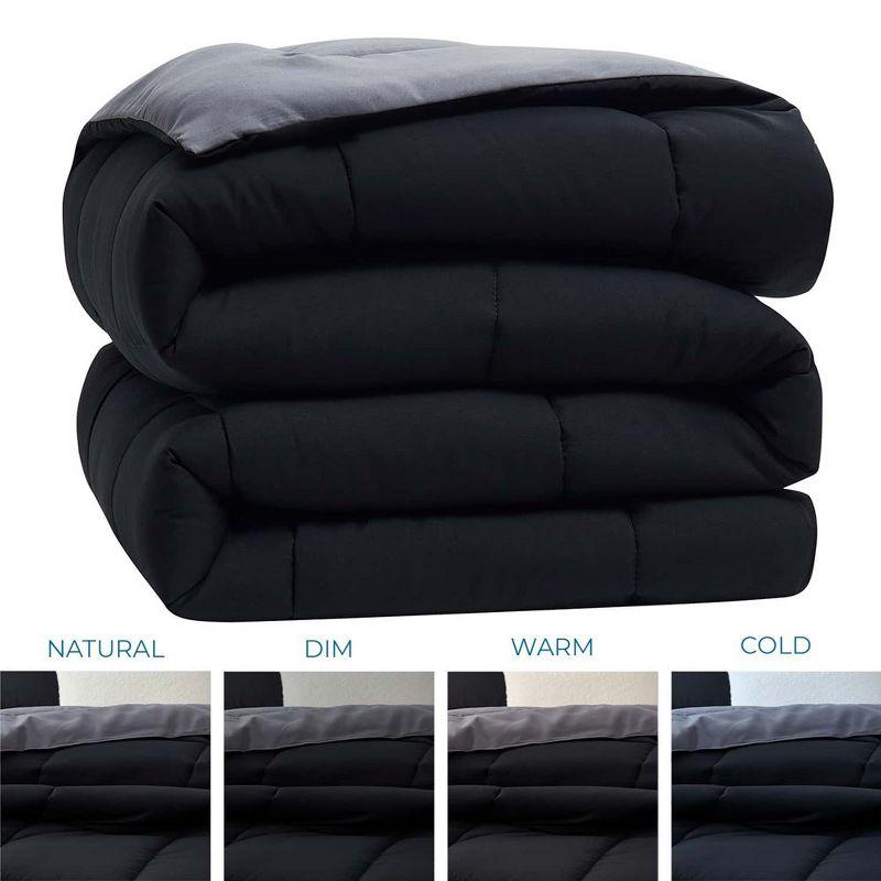 Nestl All Season Solid Lightweight Down Alternative Reversible Comforter