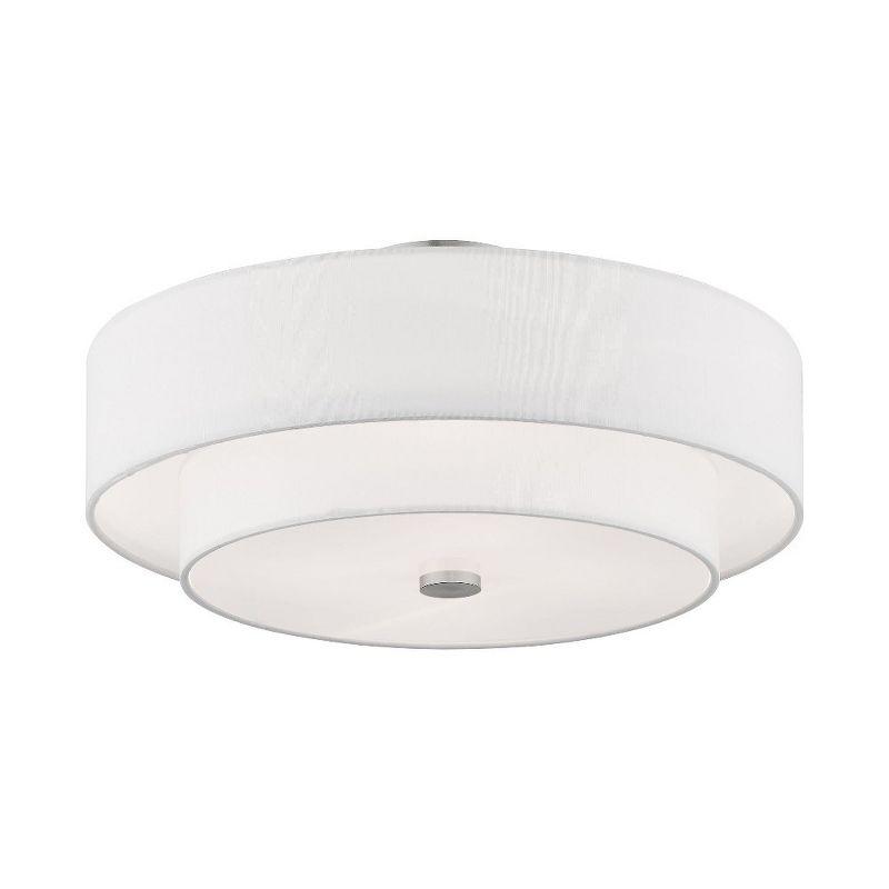 Livex Lighting Claremont 4 - Light Semi-Flush Mount in  Brushed Nickel