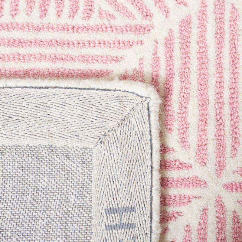 Abstract ABT763 Handmade Indoor Area Rug - Pink/Ivory - 8'x10' - Safavieh