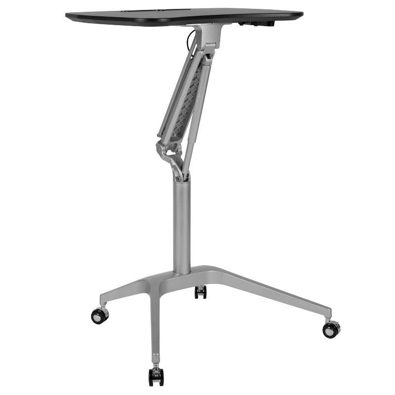 Flash Furniture Mobile Sit-Down, Stand-Up Ergonomic Computer Desk - Standing Desk