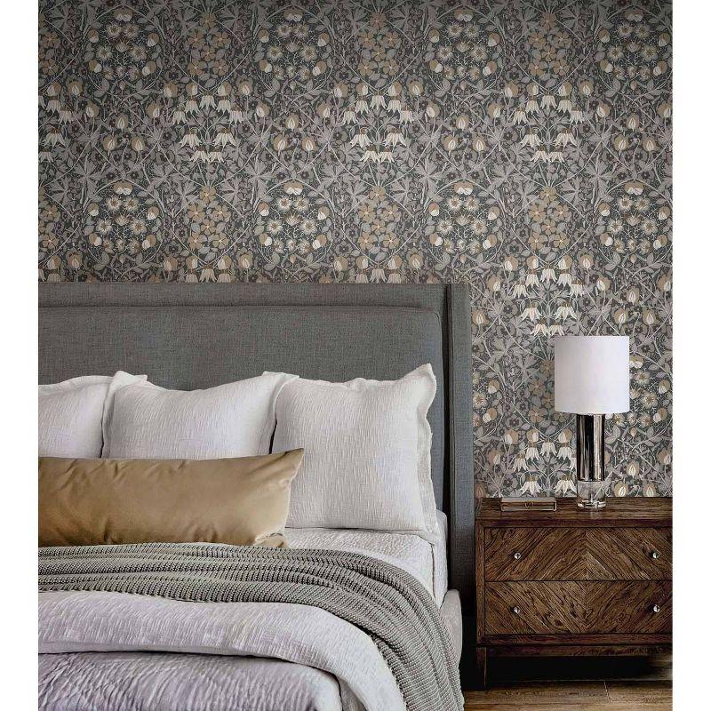 NextWall Tulip Garden Peel and Stick Wallpaper: Vintage Floral, Repositionable, Washable, Self-Adhesive, 30.75 Sq Ft Coverage