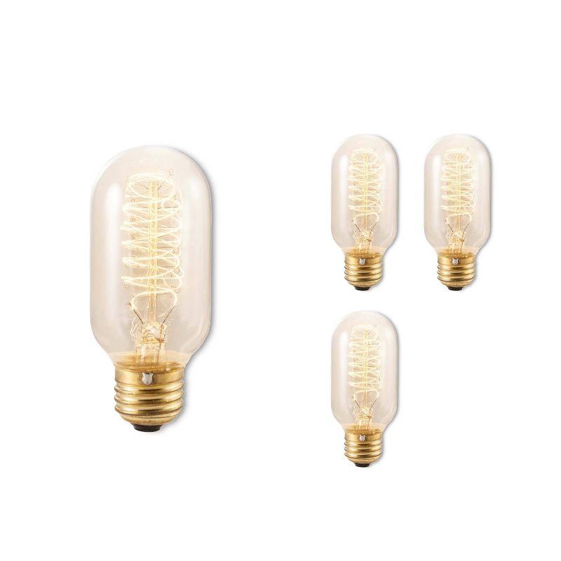 Amber Dimmable Incandescent Decorative Light Bulb 4-Pack