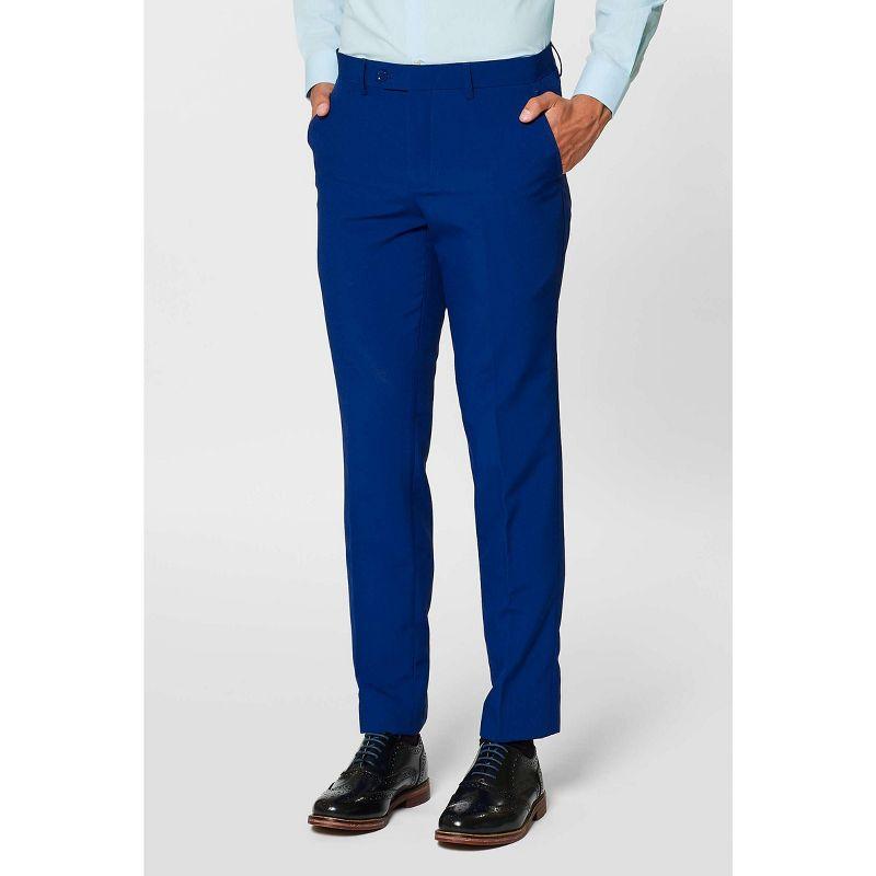 OppoSuits Solid Color Party Suits - Colorful Outfits for Prom, Weddings, Bachelor Parties - Navy Blue  - Size 44