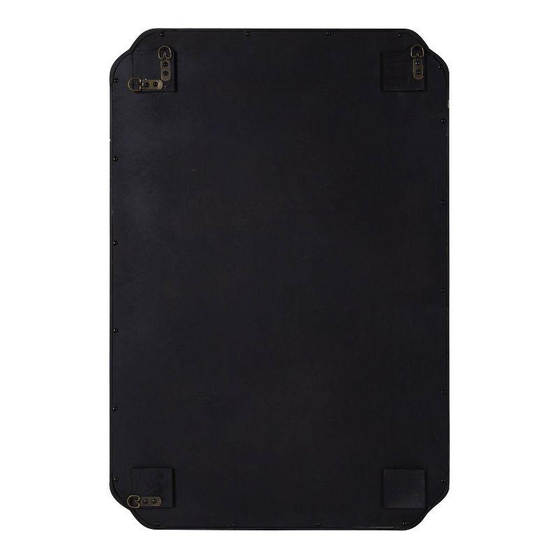 Kate & Laurel All Things Decor 24"x36" Marston Farmhouse Rectangle Wall Mirror Black: Modern Wood Frame, No Assembly Required