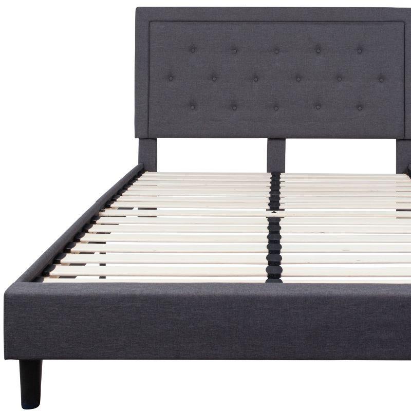 Flash Furniture Roxbury Panel Tufted Upholstered Platform Bed