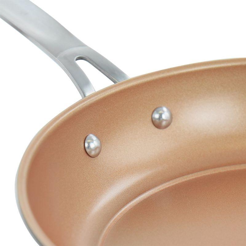 Gibson Home Chestnut 2 Piece Nonstick Carbon Steel Frying Pan Set in Copper