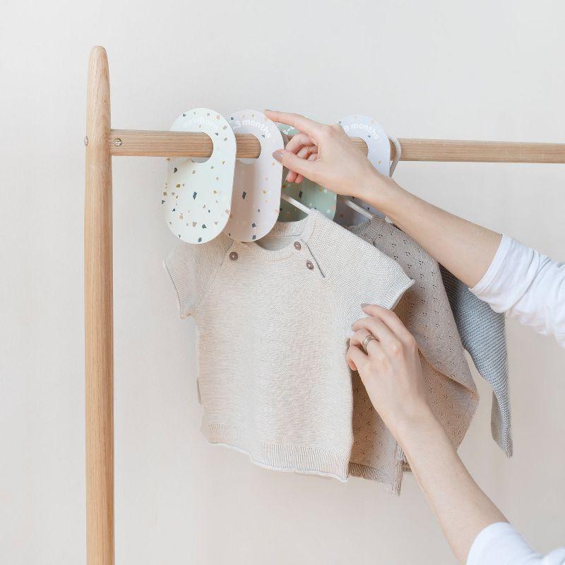 3 Sprouts 3 Sprouts Baby Closet Dividers (Newborn To 24 Months) – Pack Of 8 - Terrazzo (Set of 8)