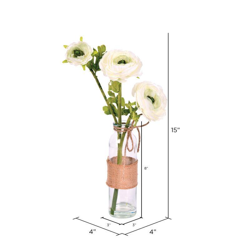 Primrue Artificial 15" Camellia in Glass
