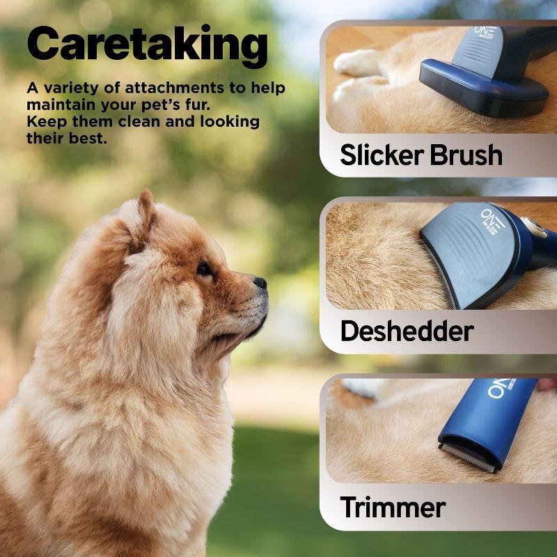 One Premium Pet Vacuum with Dog Grooming Kit, Pet Grooming Vacuum & Dog Clippers & Dog Brush for Shedding