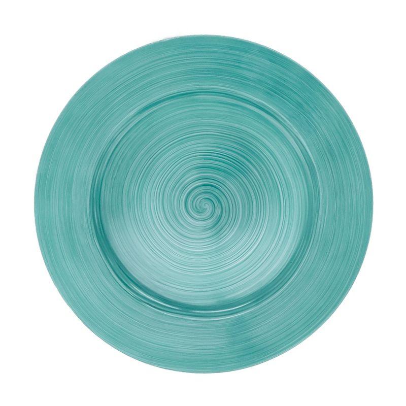 Sleek Modern Ceramic Look Charger Plate (Set Of 4)